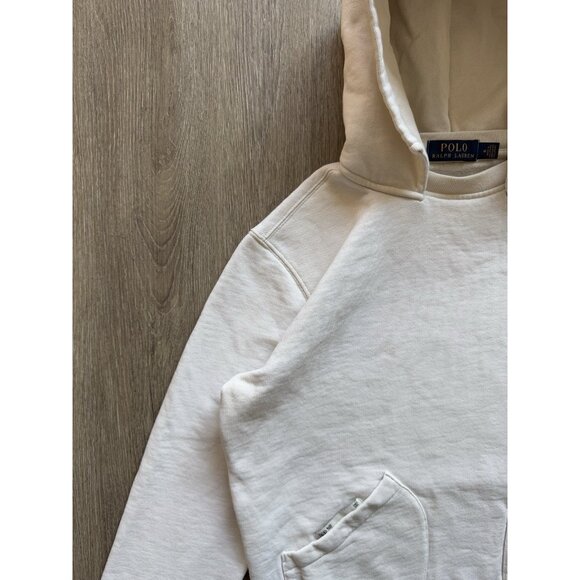 Polo Ralph Lauren Athletic White Hoodie Vintage Style Sweater Medium Rare Hype - Picture 4 of 16